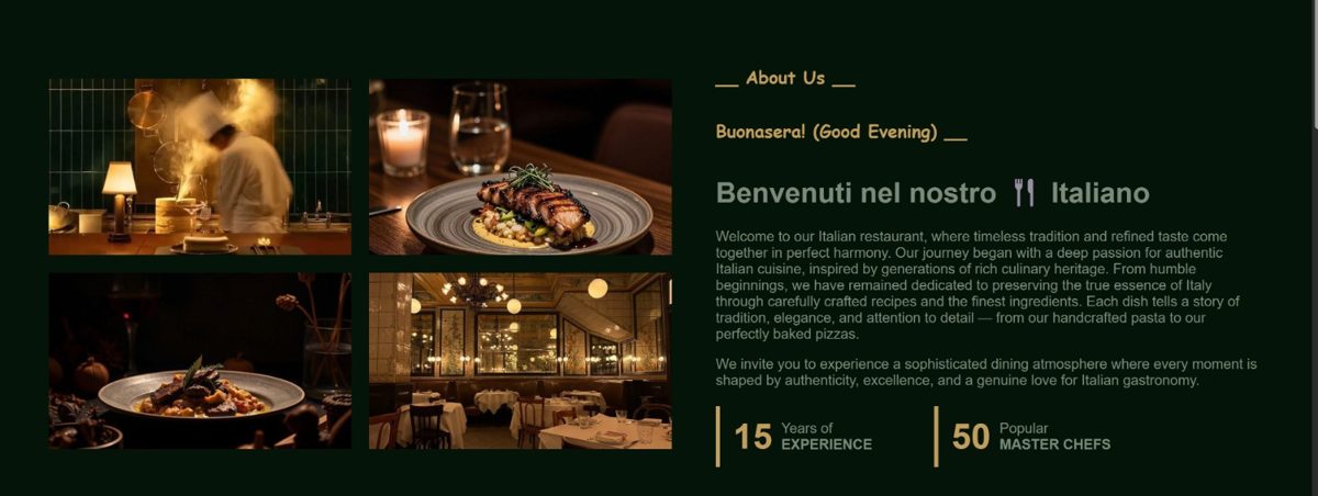 Italian Restaurant Website